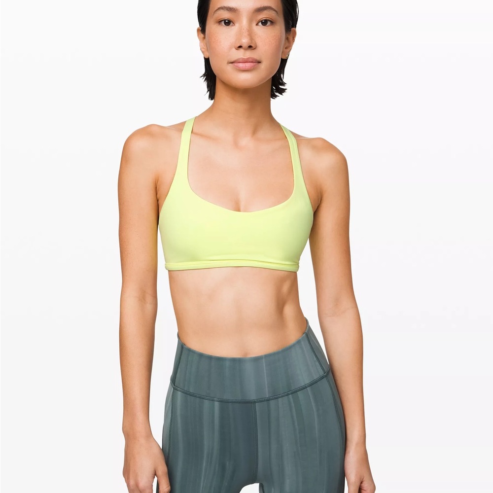 Lululemon Free to Be Bra - Neon / Pastel Yellow